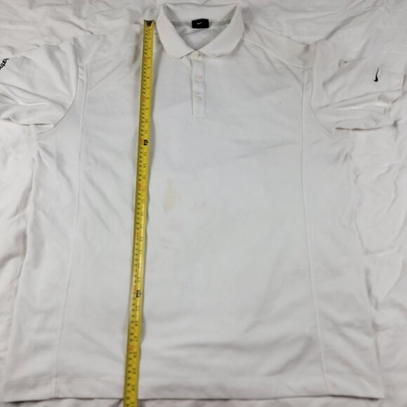 Nike Golf Mens 2XL White Dri-Fit Polo Shirt Polyester Sports Casual Outdoors - Picture 9 of 10